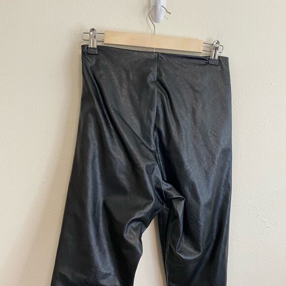 Commando Perfect Control Top Faux Leather Leggings Black Size Large - Picture 3 of 6